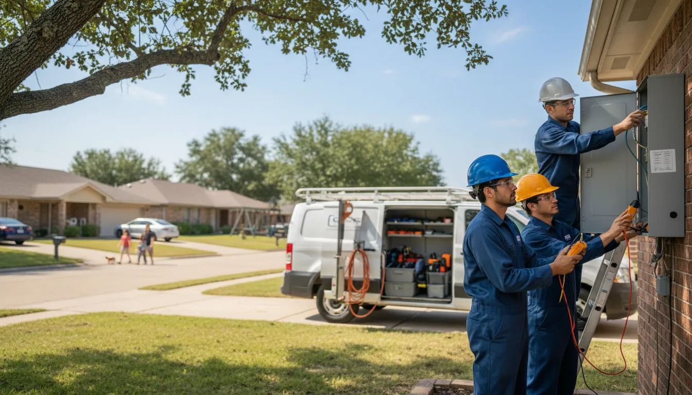 Certified electrician providing emergency electrical services in Quinlan, TX